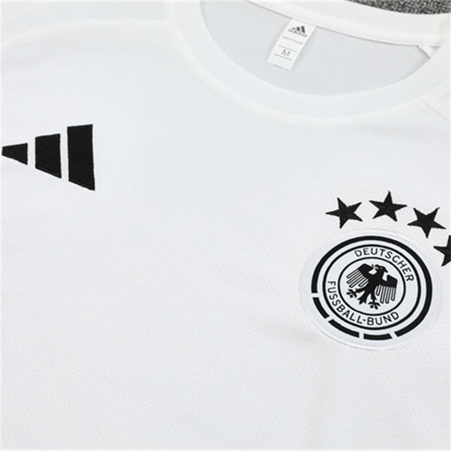 TKH-turbokithub-Germany 25-26 Kids Short-Sleeve Training Set - White Top & Black Shorts