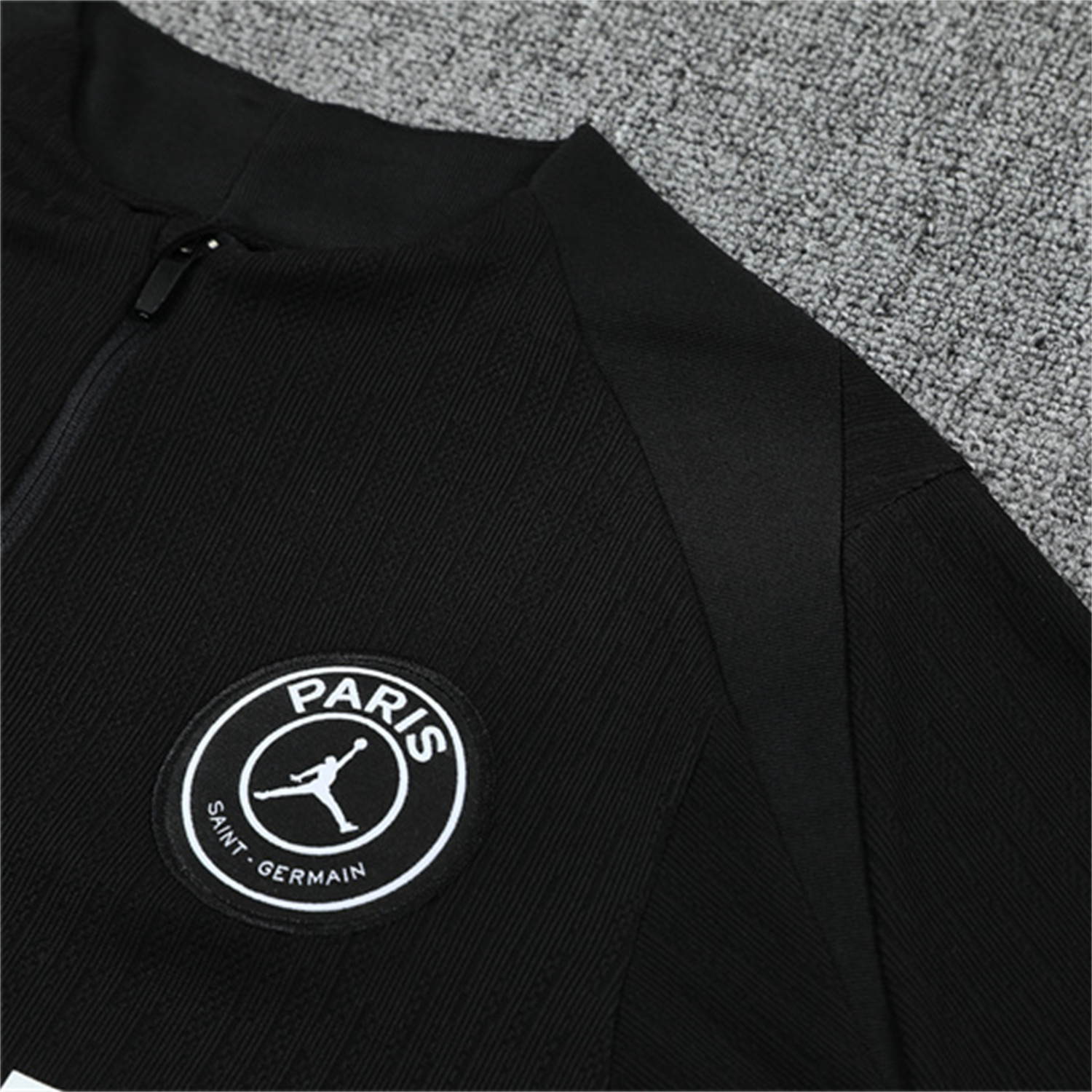 TKH-turbokithub-Paris Saint-Germain PSG 25-26 Jordan Long Sleeve Training Set - Pure Black Top & Pants