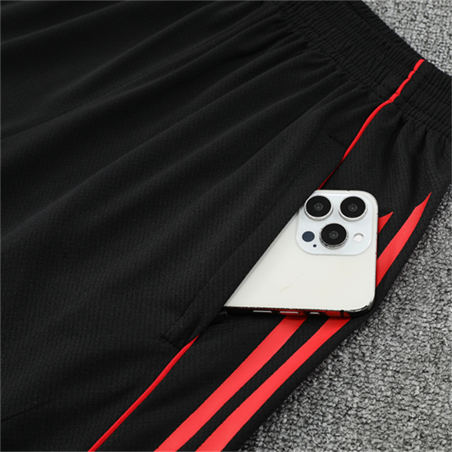 TKH-turbokithub-Ajax 25-26 Short-Sleeve Training Set - Black Top and Black Shorts