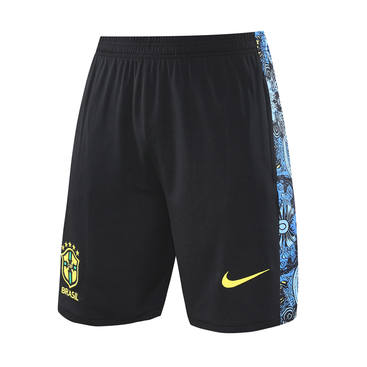 TKH-turbokithub-Brazil 25-26 Blue Jesus Statue Vest Training Set - Blue Vest & Black Shorts