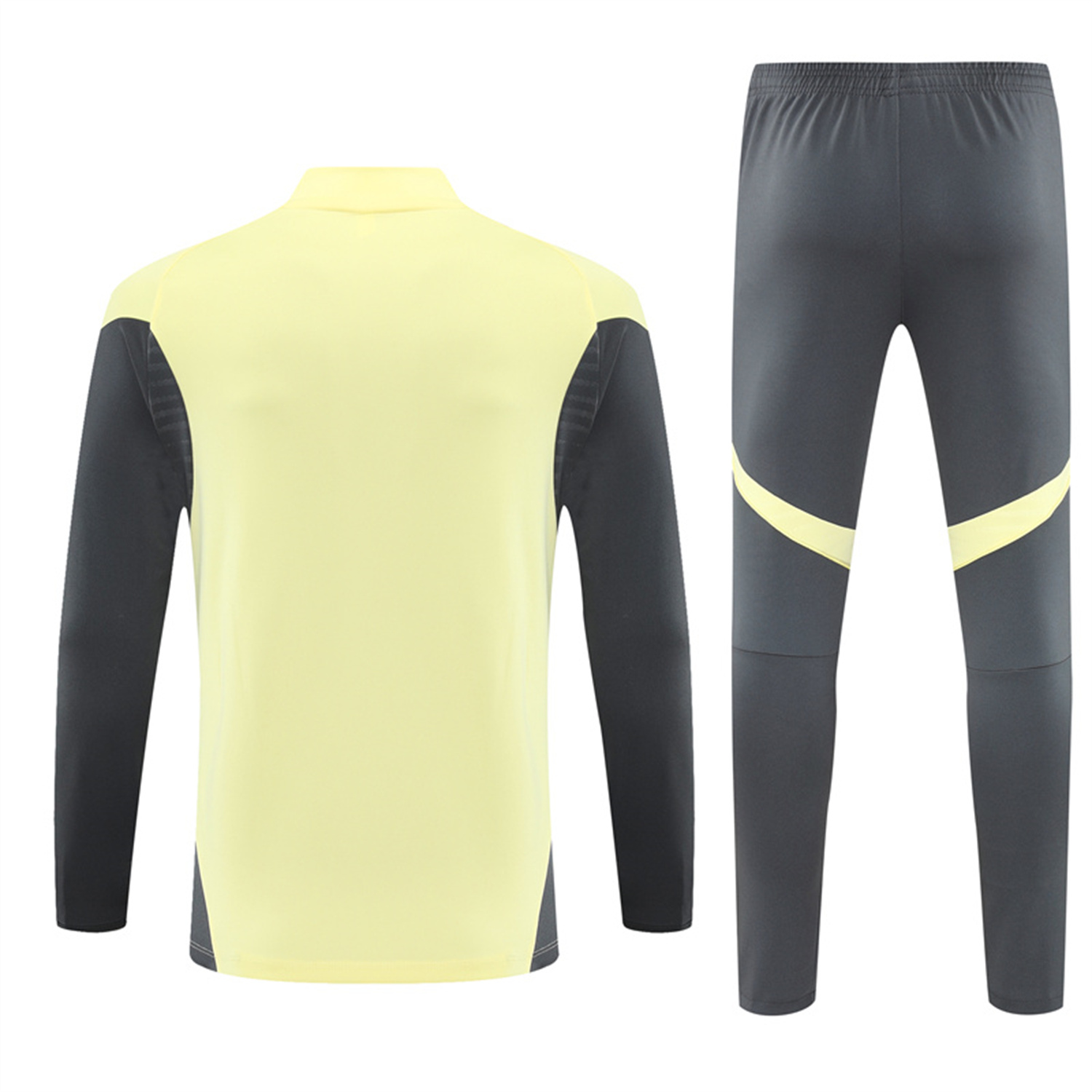 TKH-turbokithub-Real Madrid 25-26 Kid Long Sleeves Training Set - Yellow Top & Gray Pants