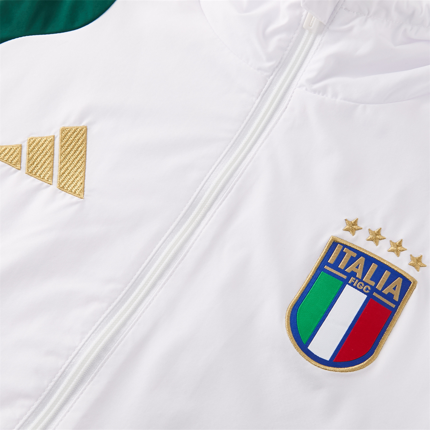 TKH-turbokithub-Italy 2026 Hooded Windbreaker Training Set - White Top & Green Pants