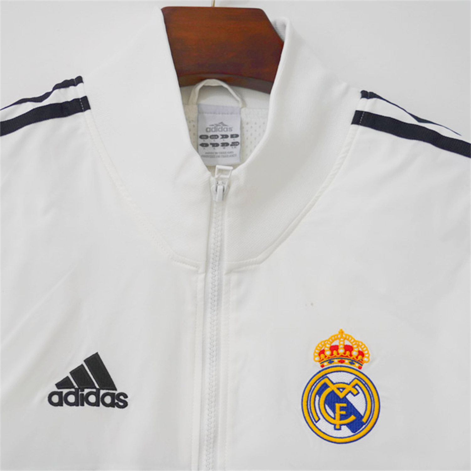 TKH-turbokithub-Retro Real Madrid 2013-14 Windbreaker Jacket - White And Black