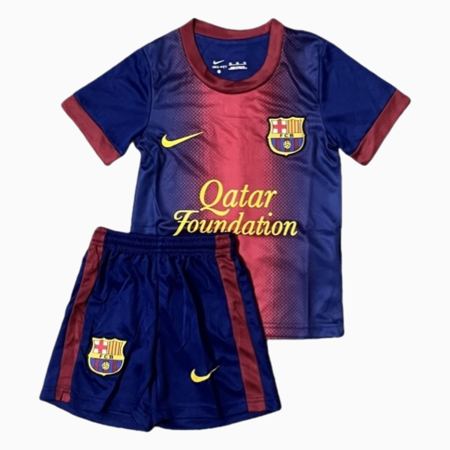 TKH-turbokithub-Retro Barcelona 2012-13 Home Stadium Kids Kit
