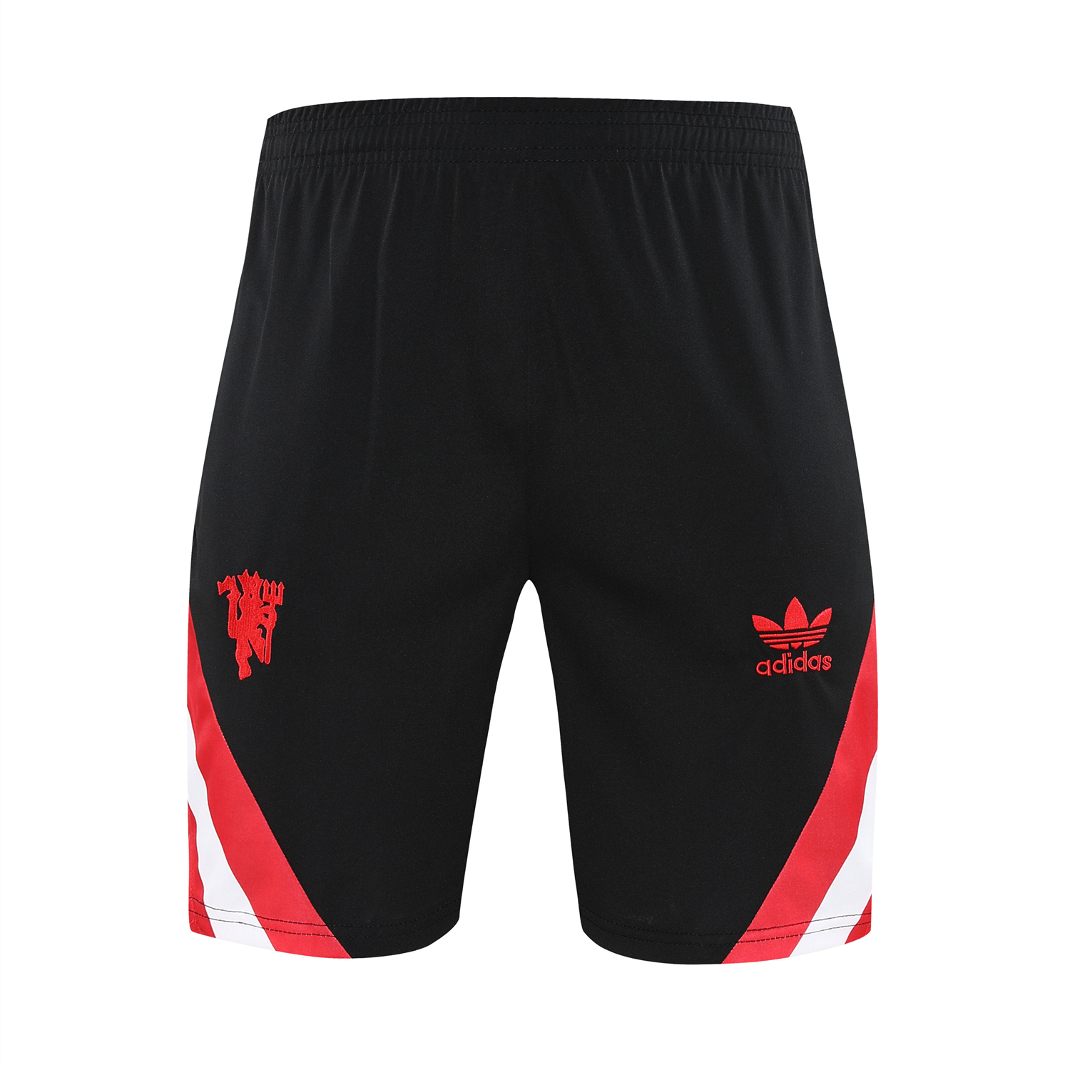 TKH-turbokithub-Manchester United 25-26 Short-Sleeve Training Set - Red Devil Black Top & Black Shorts