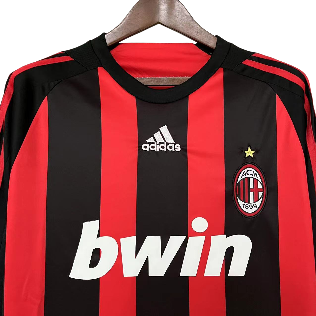TKH-turbokithub-Retro AC Milan 2008-09 Home Long Sleeve Jersey