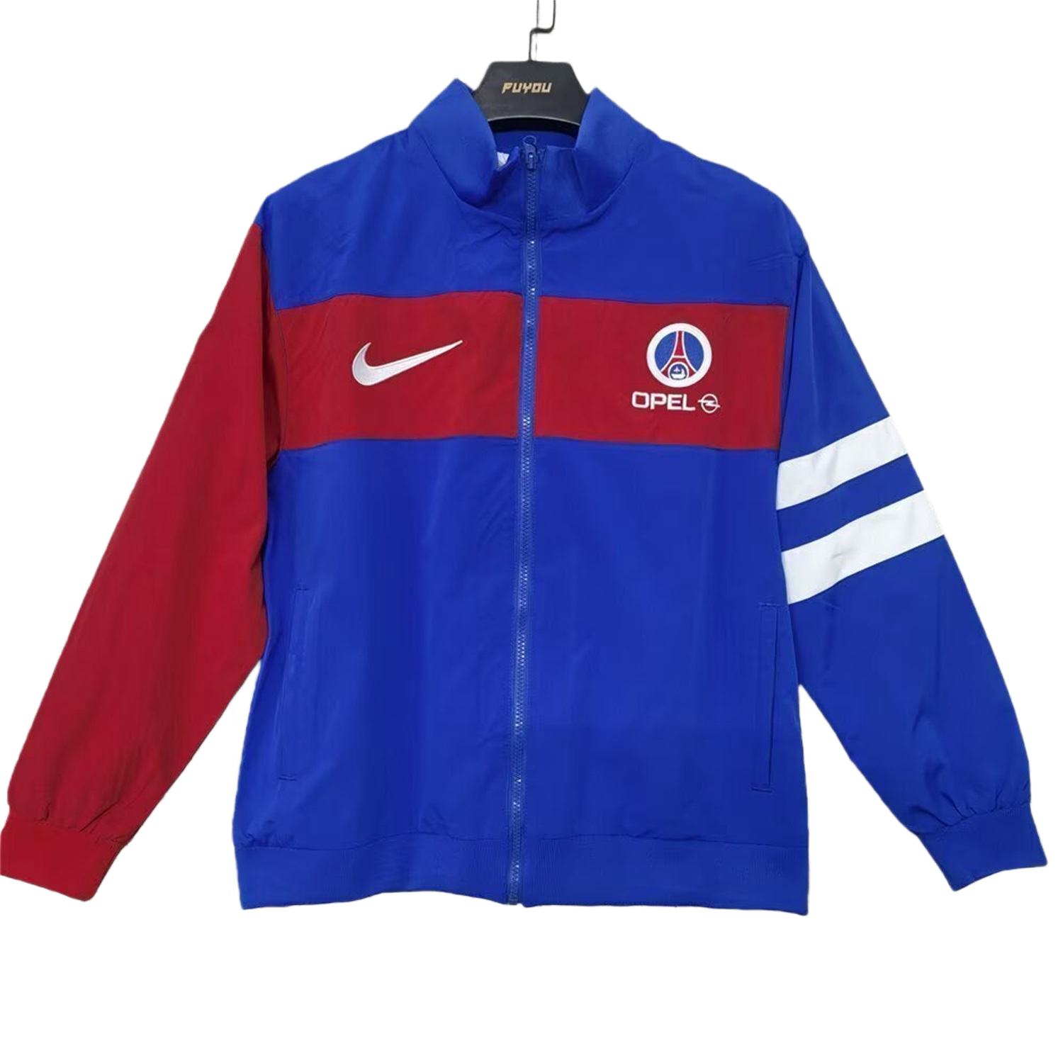 TKH-turbokithub-Retro Paris Saint-Germain PSG 1996-97 Red Blue Windbreaker Jacket