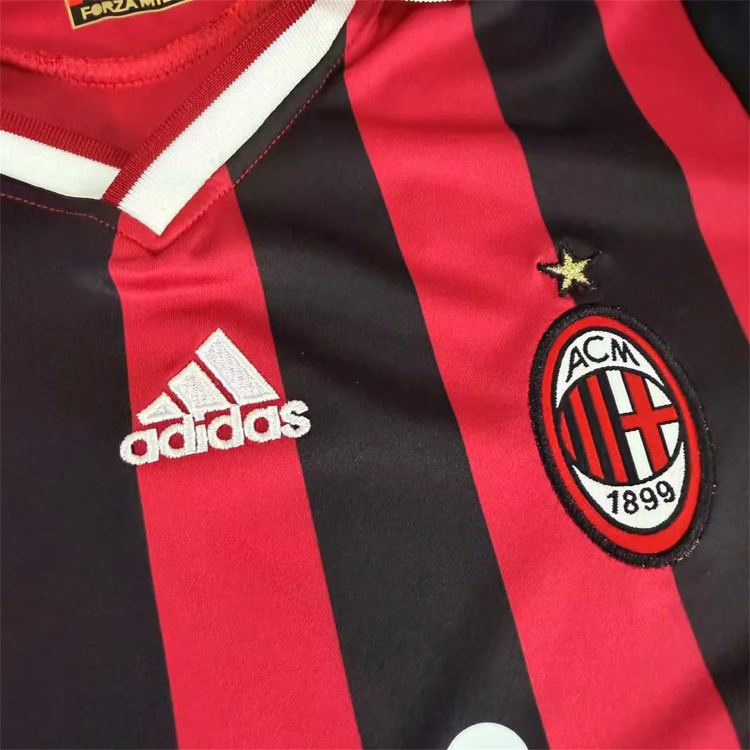 TKH-turbokithub-Retro AC Milan 2009-10 Home Red Long Sleeves Kids Kit