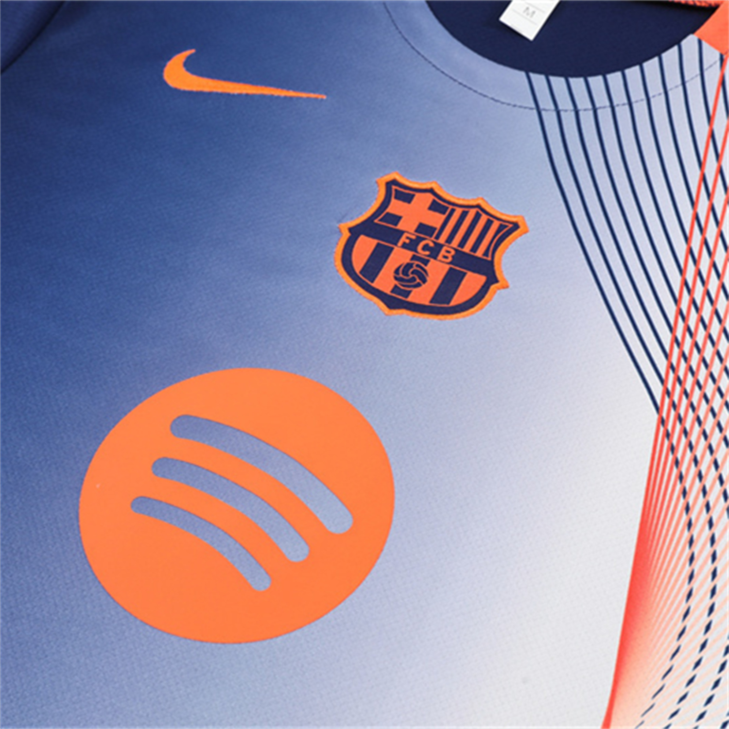 TKH-turbokithub-Barcelona 25-26 Kids Short-Sleeve Training Set - Red Blue Line Top & Blue Shorts