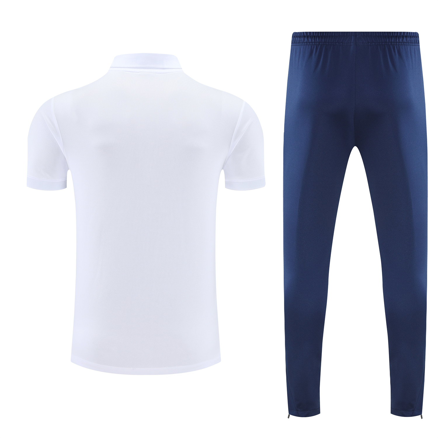TKH-turbokithub-Paris Saint-Germain PSG 25-26 POLO Short-Sleeve Training Set - White Top and Dark Blue Pants