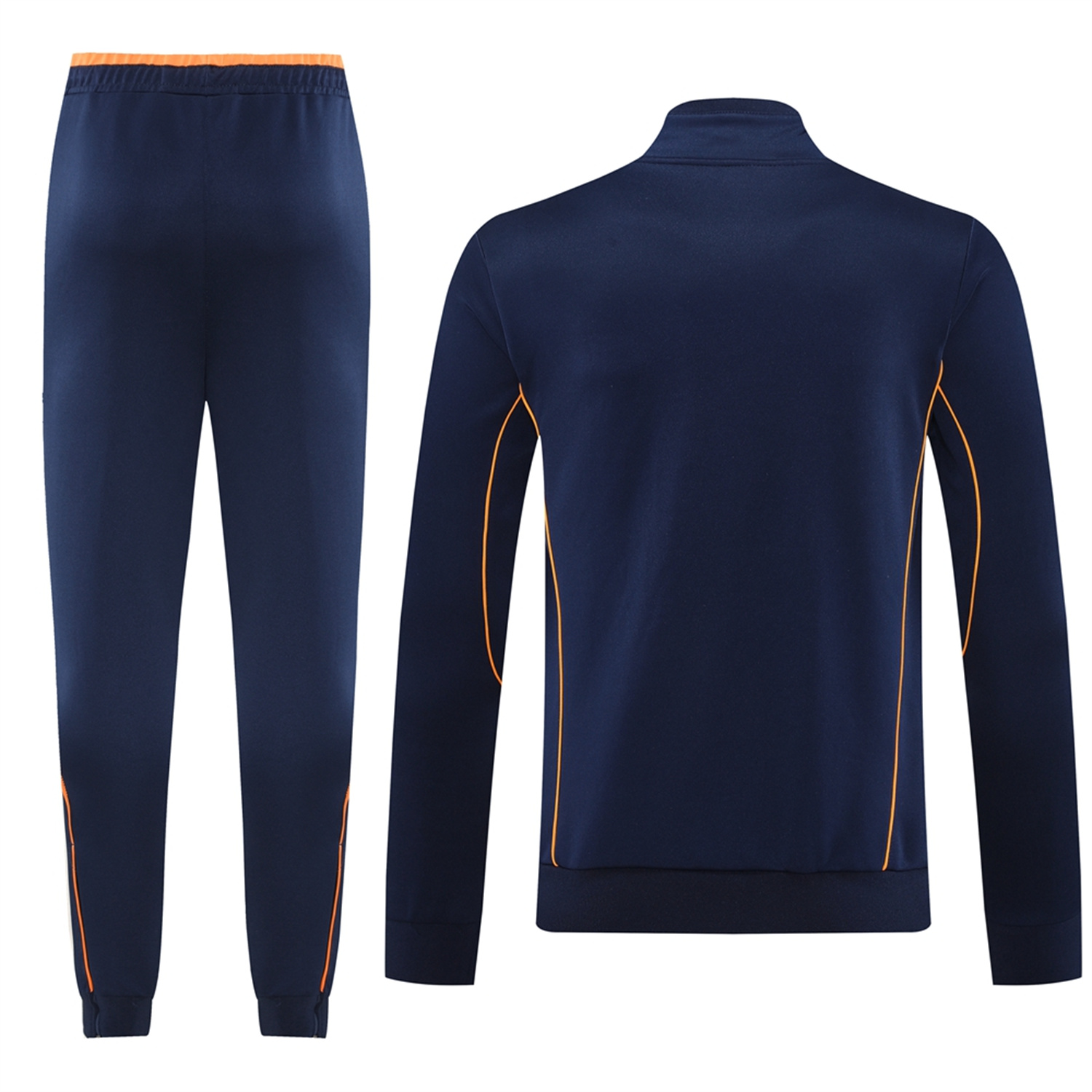 TKH-turbokithub-Real Madrid 25-26 Jacket Training Tracksuit - Royal Blue Jackets & Pants with Orange Lines