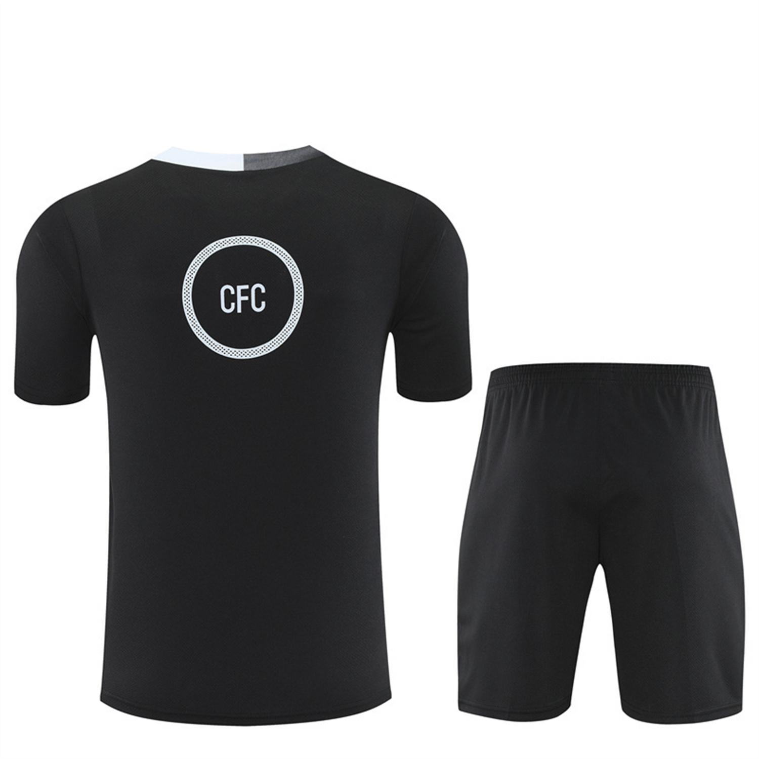 TKH-turbokithub-C.H.E.L.S.E.A 25-26 Short-Sleeve Training Set - Black Top & Black Shorts