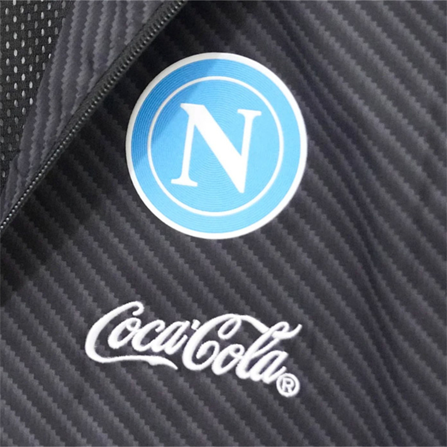 TKH-turbokithub-Napoli 25-26 Black With Blue Stripes Windbreaker Jacket