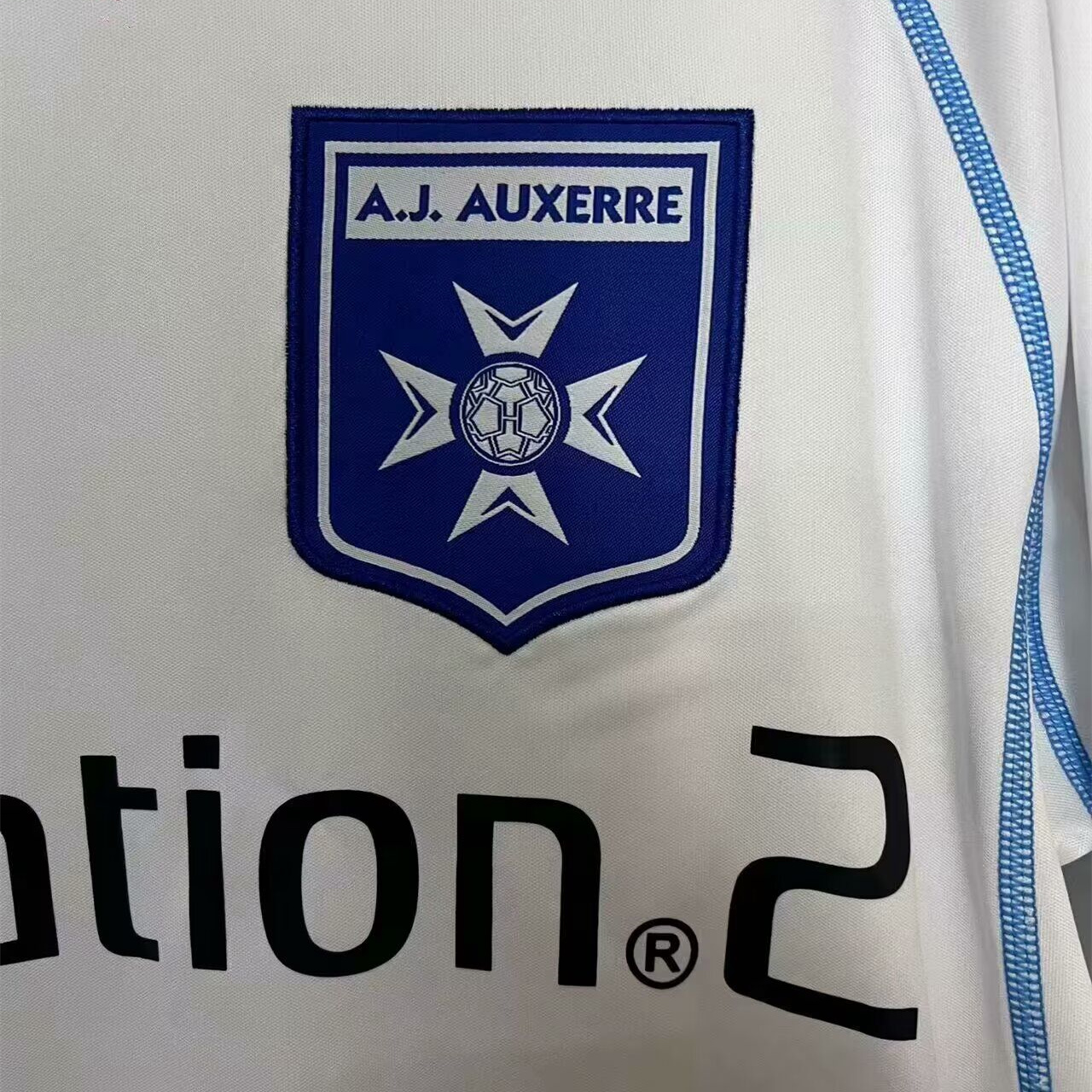TKH-turbokithub-Retro AJ Auxerre 2003-04 Home Long Sleeves Jersey