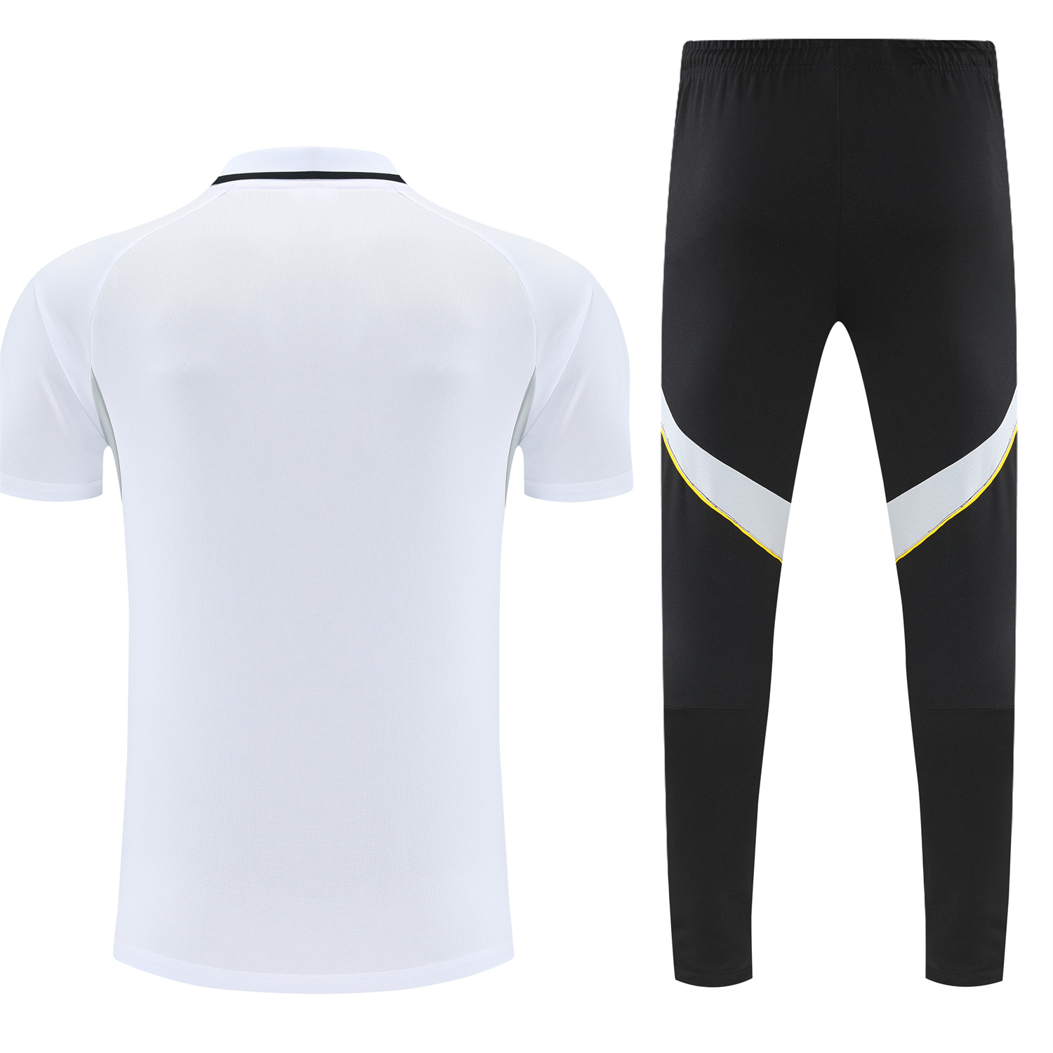 TKH-turbokithub-Real Madrid 25-26 POLO Short-Sleeve Training Set - White Top and Black Pants