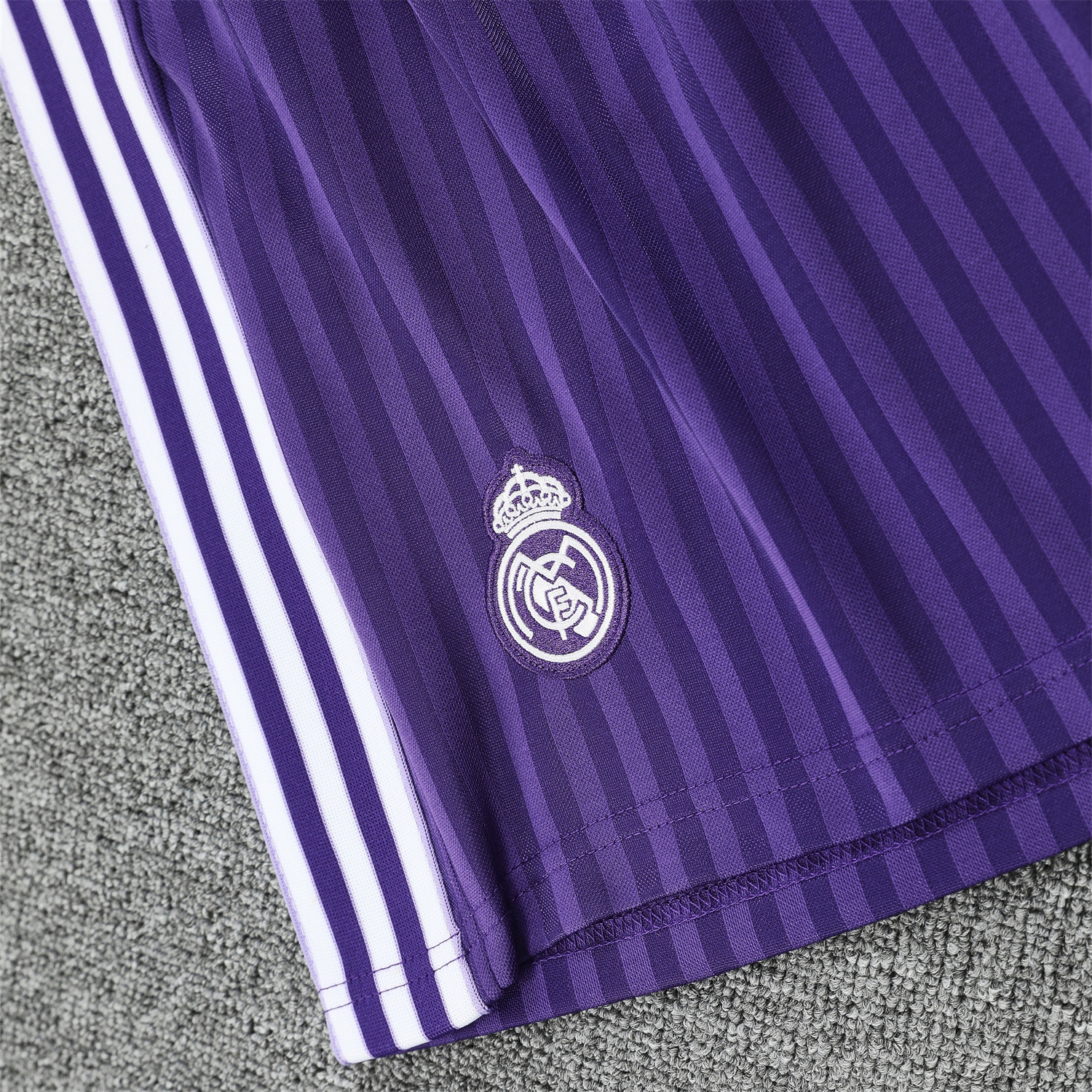 TKH-turbokithub-Real Madrid 25-26 Vest Training Set - Pure White Vest & Purple Shorts