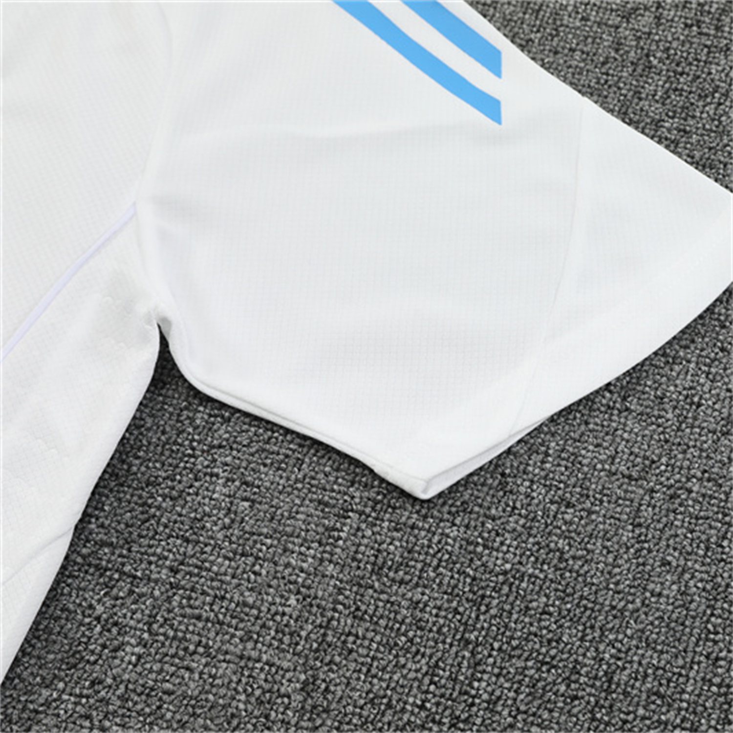 TKH-turbokithub-Real Madrid 25-26 Short-Sleeve Training Set - White Top and Sky Blue Shorts