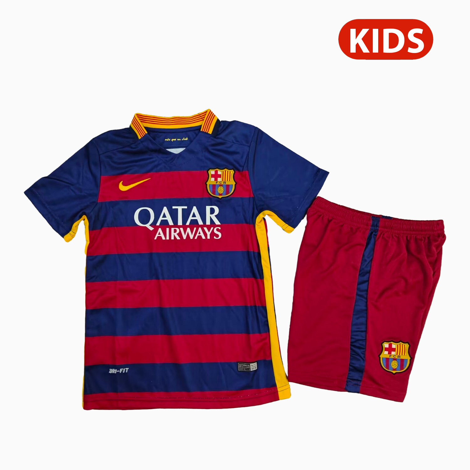 TKH-turbokithub-Retro Barcelona 2015-16 Home Kids Kit