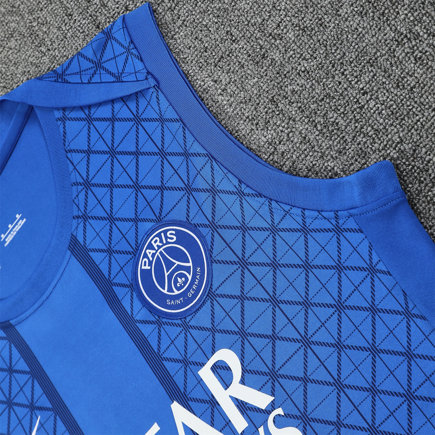 TKH-turbokithub-Paris Saint-Germain PSG 25-26 Vest Training Set - Ocean Blue Vest & Deep Blue Shorts