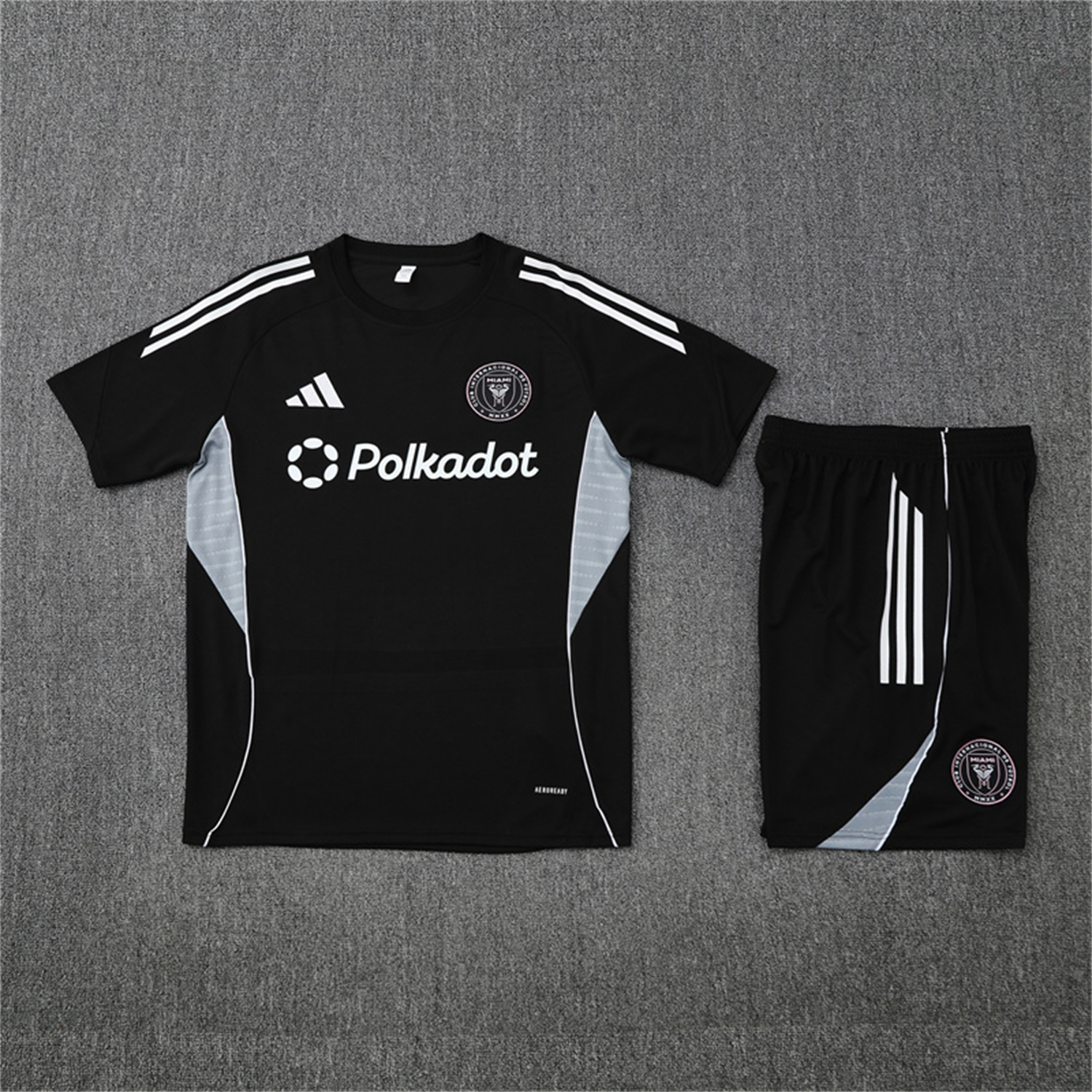 TKH-turbokithub-INT M.A.M 25-26 Kids Short-Sleeve Training Set - Black Top and Shorts