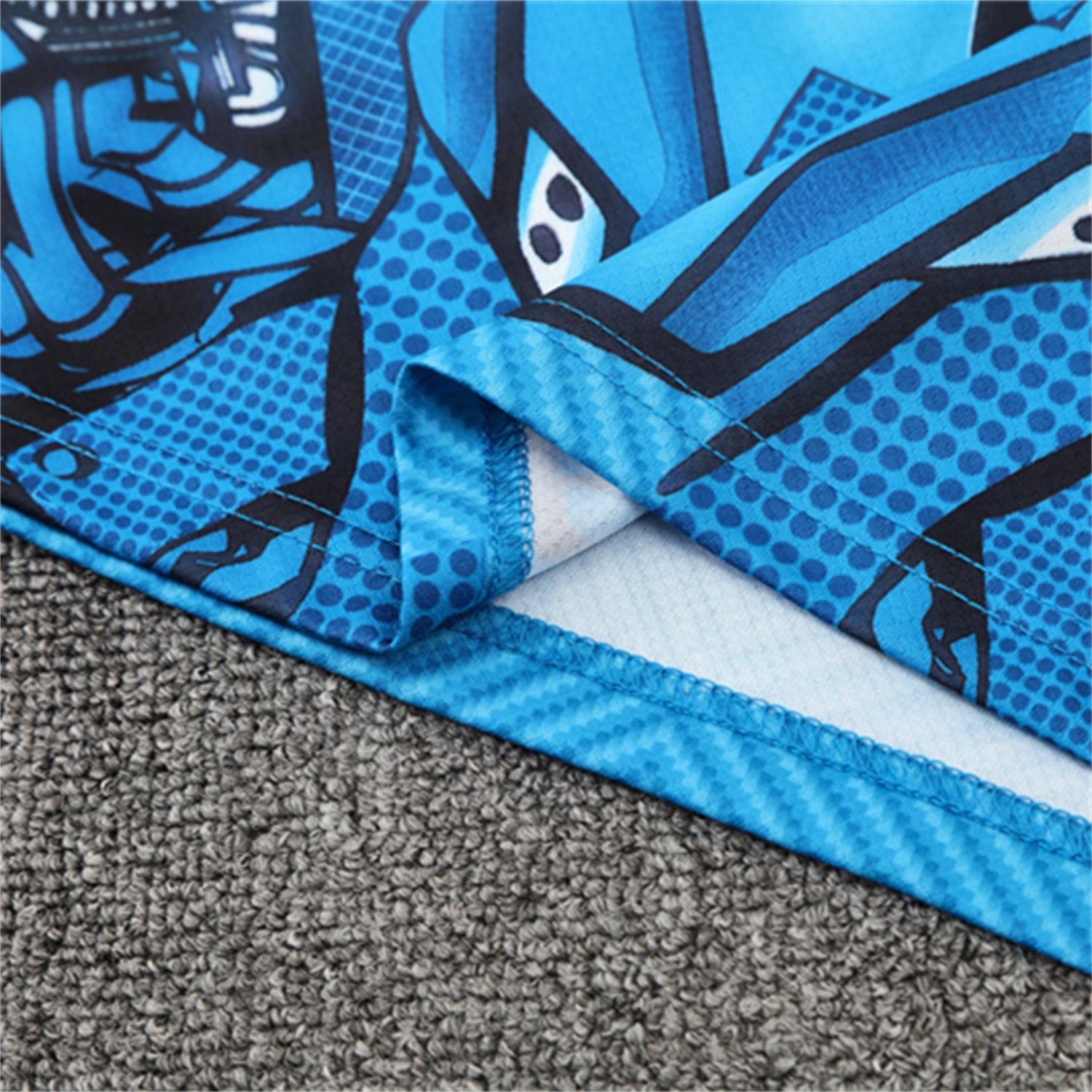 TKH-turbokithub-Napoli 25-26 Kids Short-Sleeve Training Set - Blue Mecha Top & Black Shorts