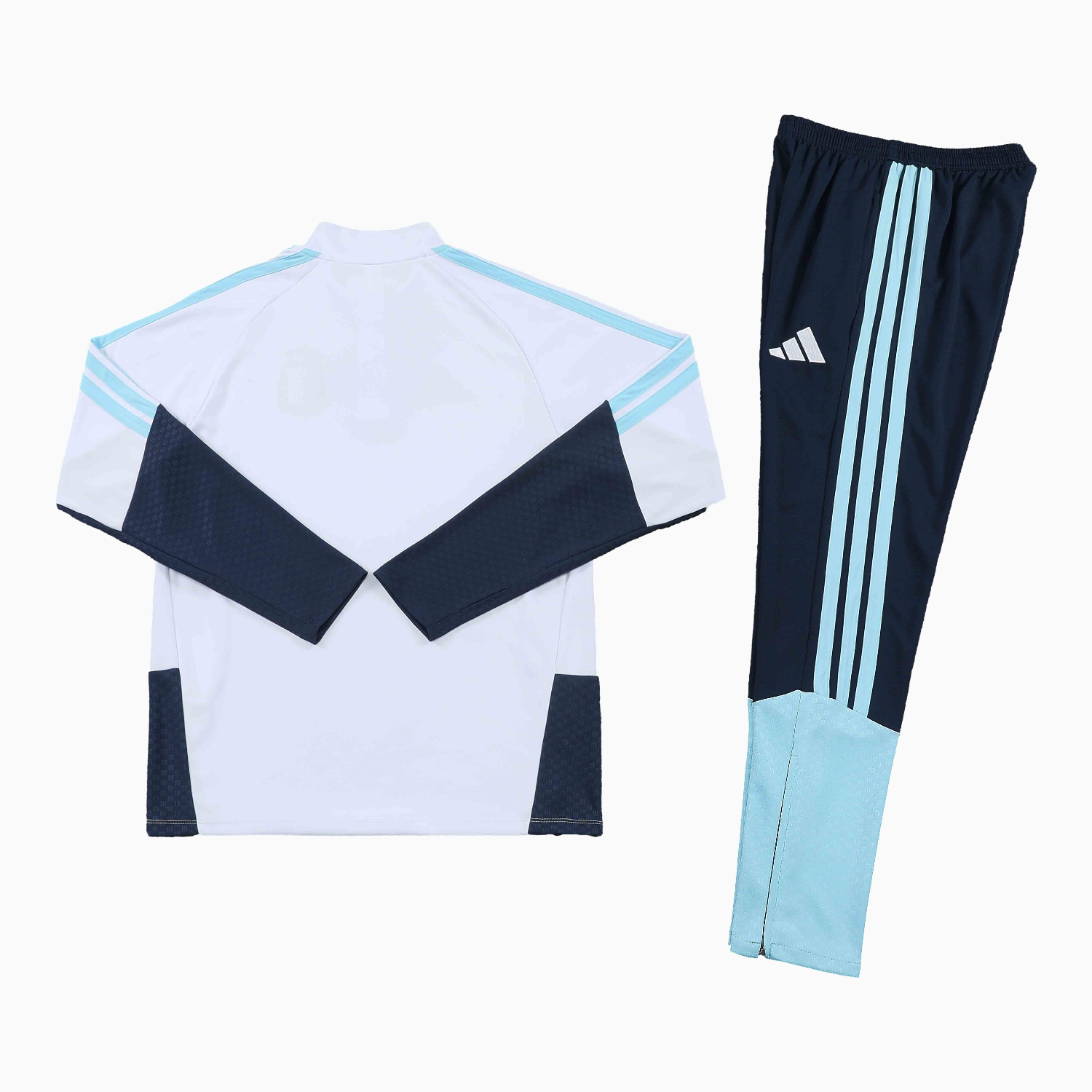 TKH-turbokithub-Argentina 2026 Kids Long Sleeve Training Set - White Top & Black Pants