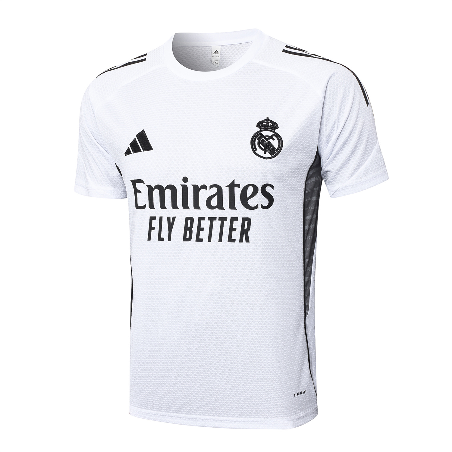 TKH-turbokithub-Real Madrid 25-26 Short-Sleeve Training Set - White Top and Black Shorts