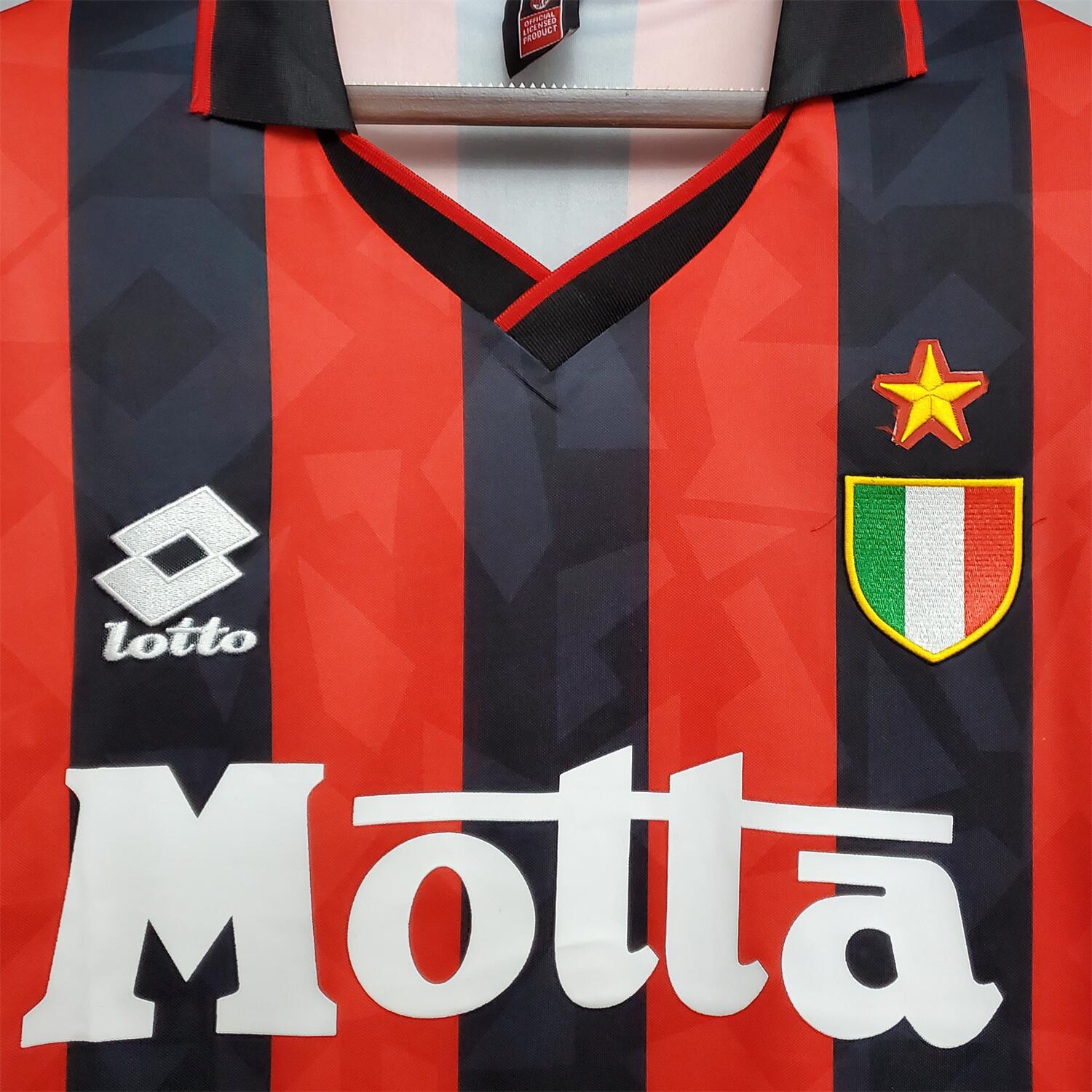 TKH-turbokithub-Retro AC Milan 93-94 Home Stadium Jersey