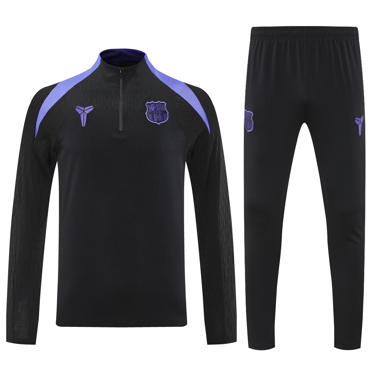 TKH-turbokithub-Barcelona 25-26 Long Sleeve Training Set - Black Top and Black Pants
