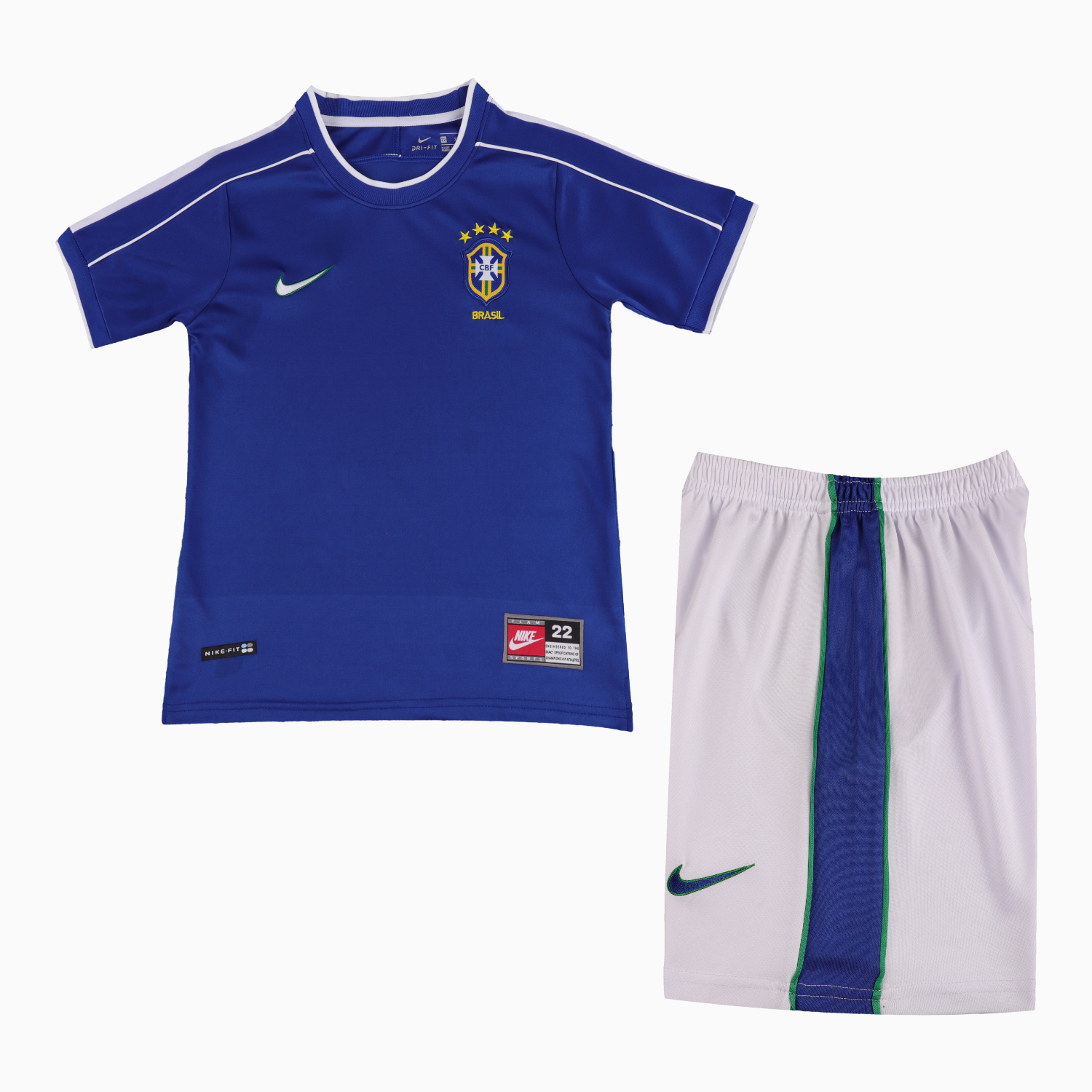 TKH-turbokithub-Retro Brazil 1998 Away Kids Kit