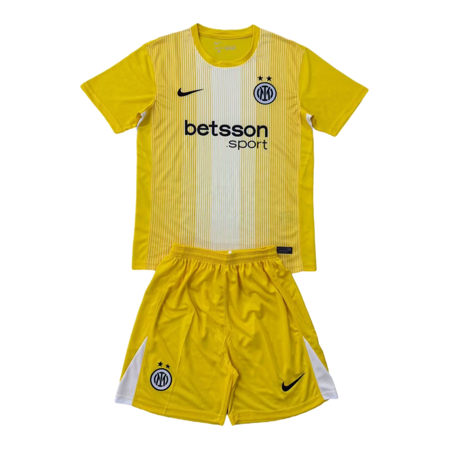 TKH-turbokithub-Inter Milan 25-26 Yellow Goalkeeper Men's Adult Jersey Set - Fans Version