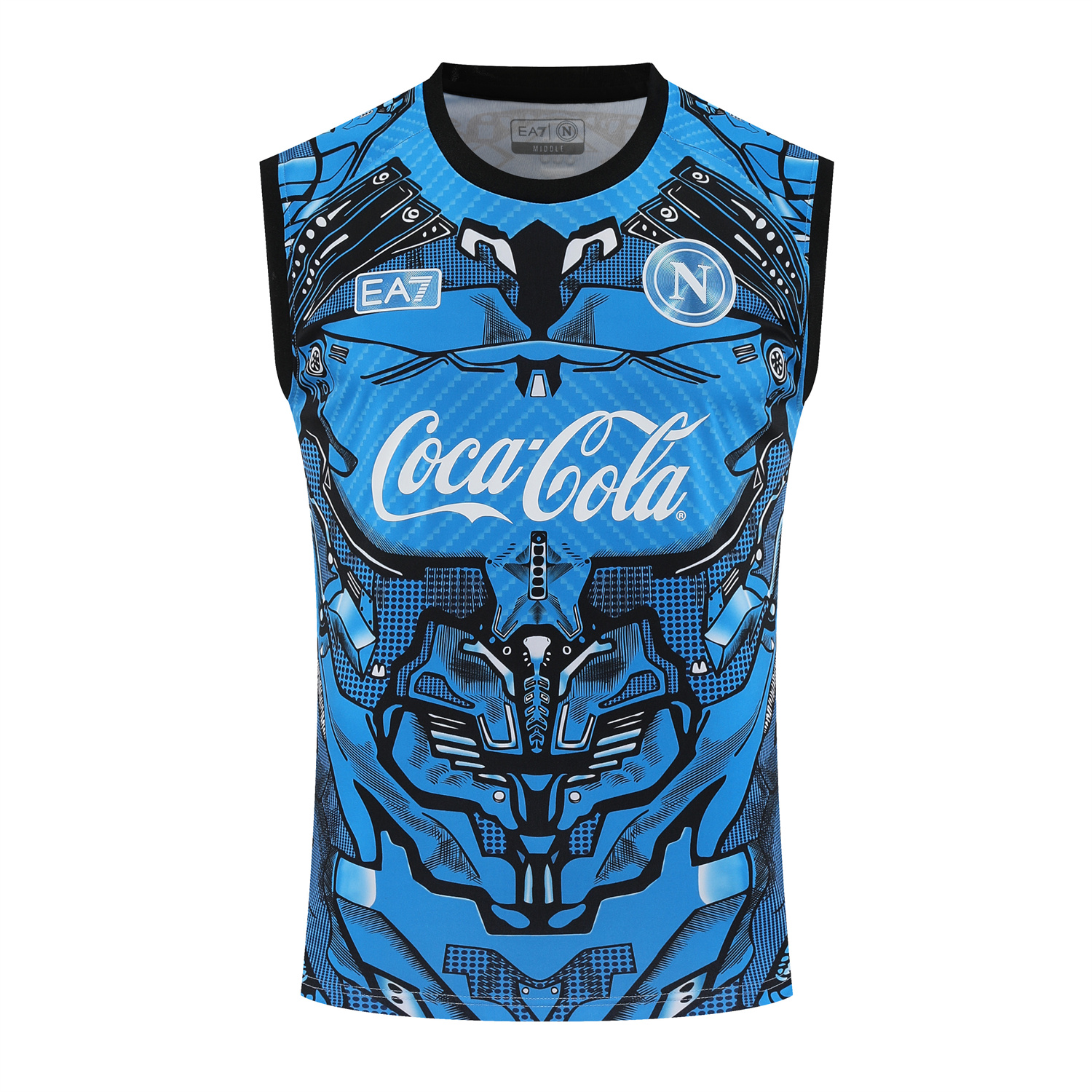 TKH-turbokithub-Napoli 25-26 Vest Training Set - Blue Mecha Vest & Black Shorts