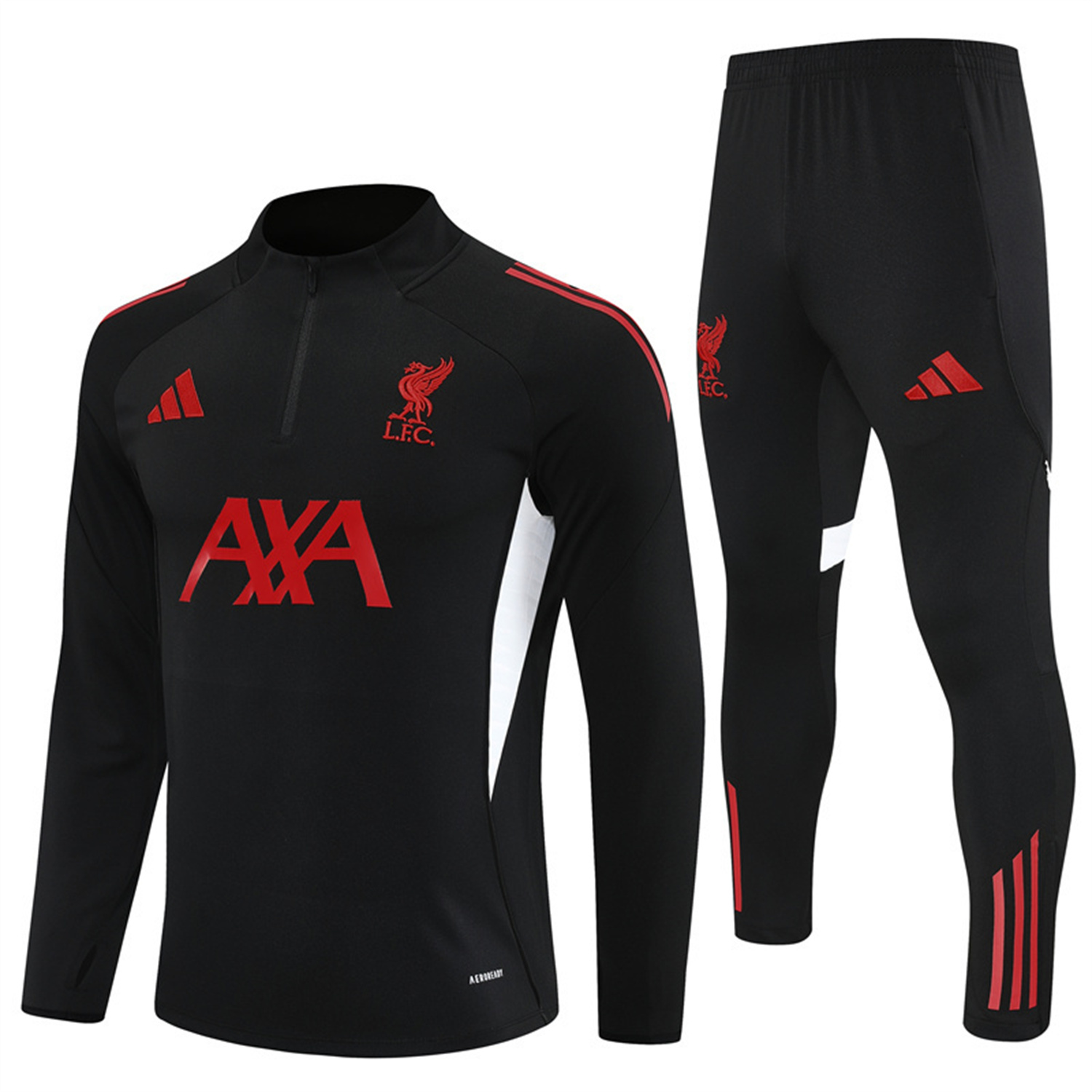 TKH-turbokithub-Liver.pool 25-26 Long Sleeve Training Set - Black Top & Black Pants