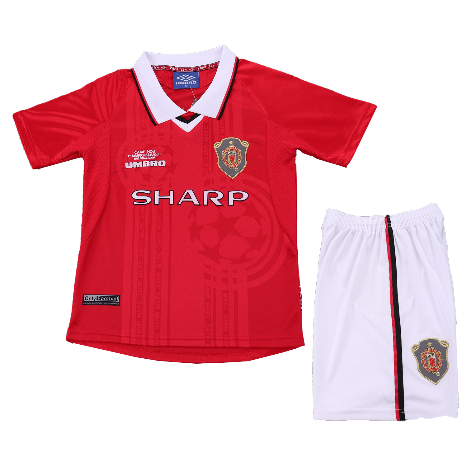 TKH-turbokithub-Retro Manchester United 1999-00 Home Kids Kit