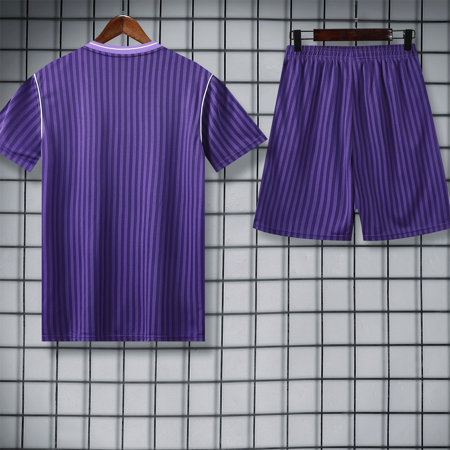 TKH-turbokithub-Real Madrid 25-26 Short-Sleeve Training Set - Pure Purple Top & Purple Shorts