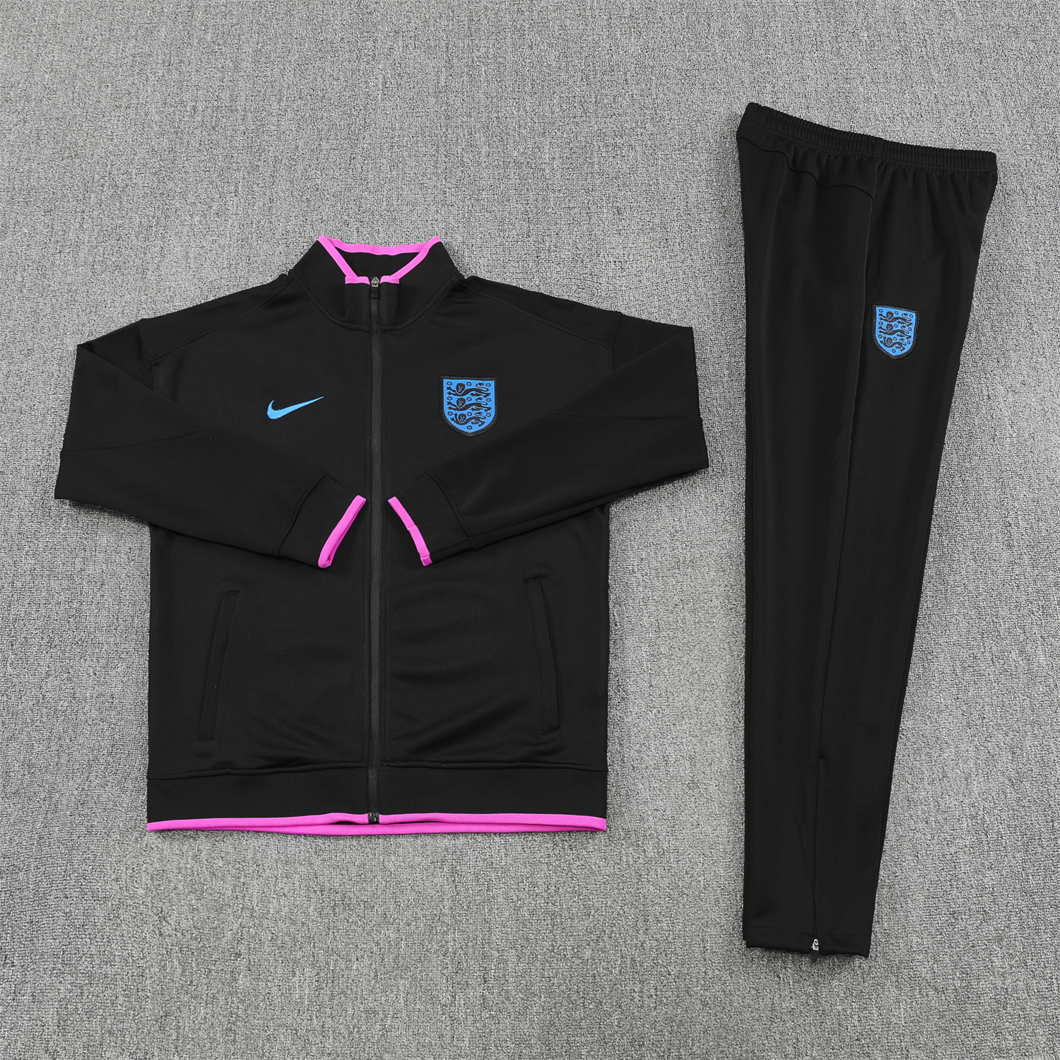 TKH-turbokithub-England 2026 Jacket Training Tracksuit - Black Top and Black Pants
