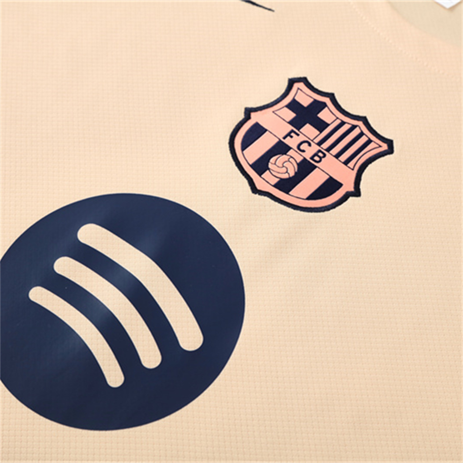TKH-turbokithub-Barcelona 25-26 Short-Sleeve Training Set - Beige Top & Blue Shorts