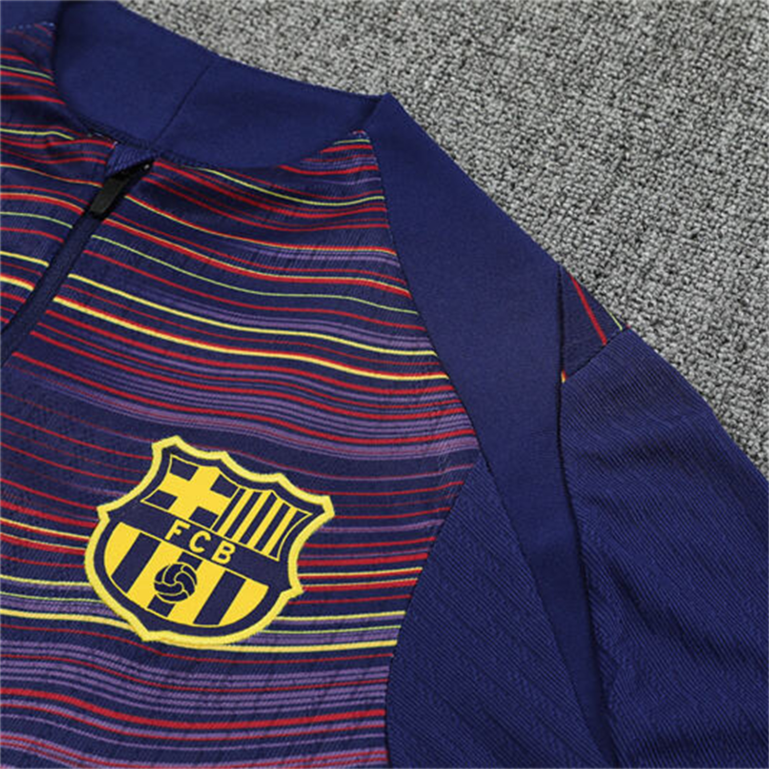 TKH-turbokithub-Barcelona 25-26 Long Sleeve Training Set - Purple Camouflage Top & Blue Pants