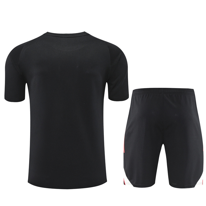 TKH-turbokithub-Liver.pool 25-26 Short-Sleeve Training Set - Black Top & Black Shorts