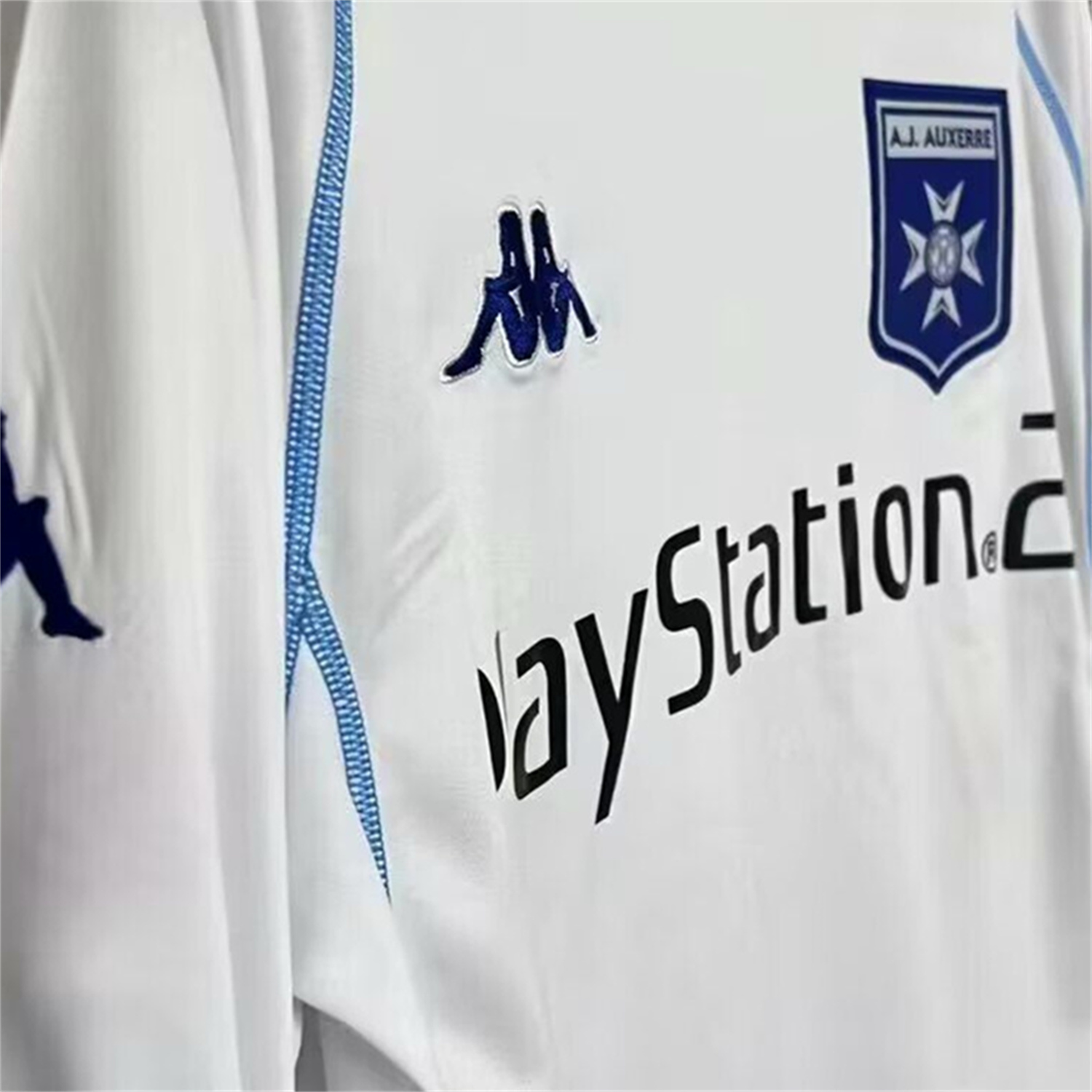 TKH-turbokithub-Retro AJ Auxerre 2003-04 Home Long Sleeves Jersey