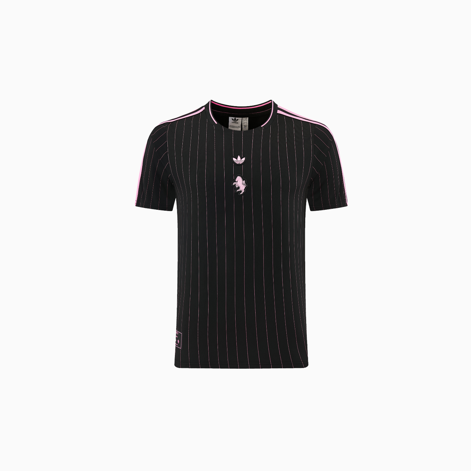 TKH-turbokithub-Juventus 26-27 Short-Sleeve Training Set - Pink Lines Black Top & Shorts