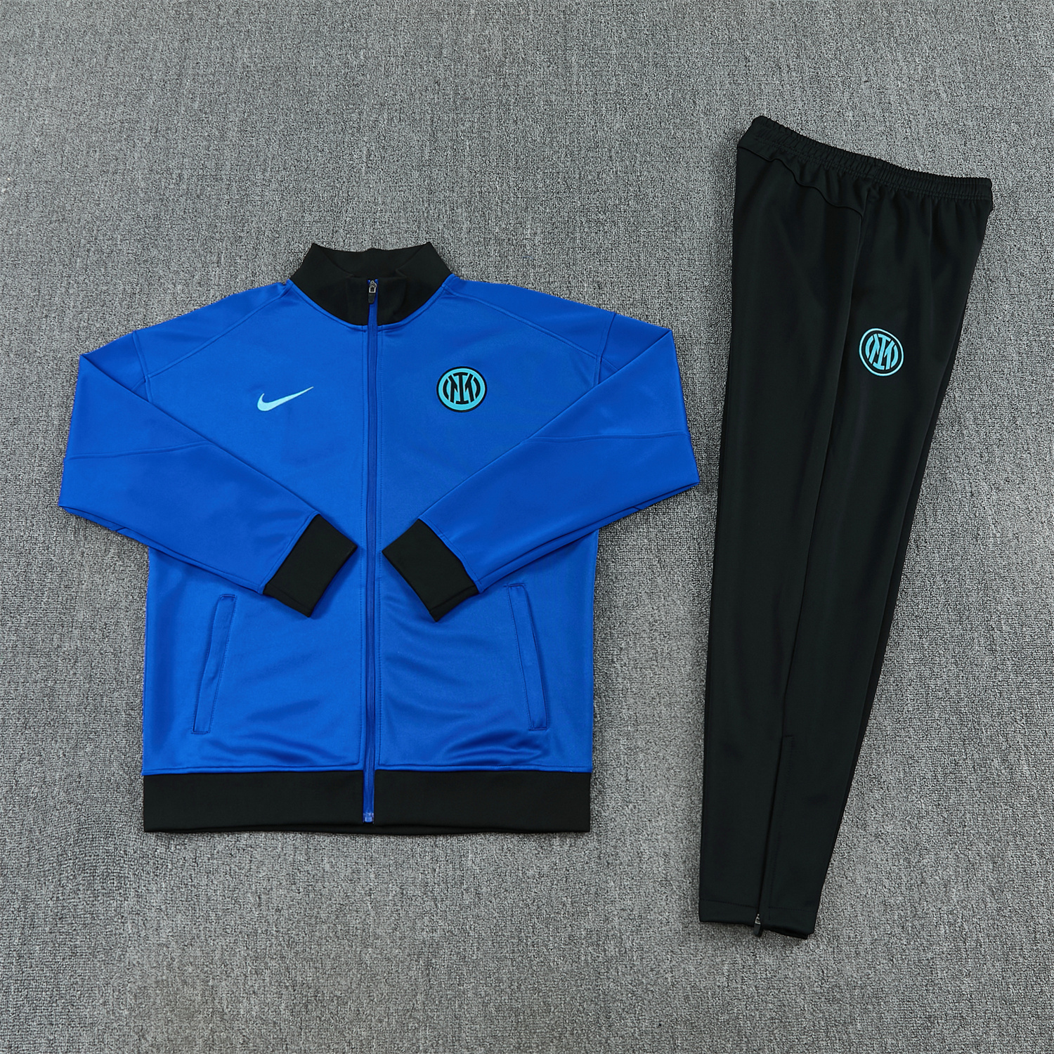 TKH-turbokithub-Inter Milan 25-26 Jacket Training Tracksuit - Ocean Blue Jackets & Black Pants