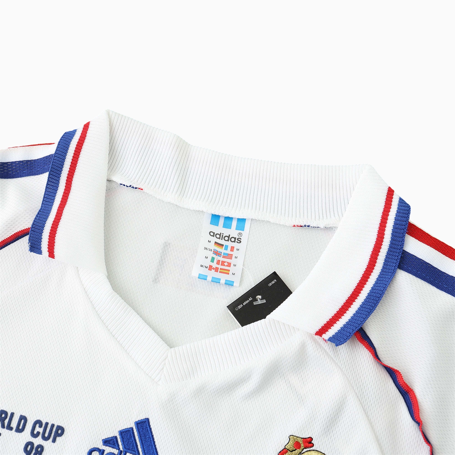 TKH-turbokithub-Retro France 1998 Away Long Sleeves Jersey (with 1998 World Cup mark on right chest)