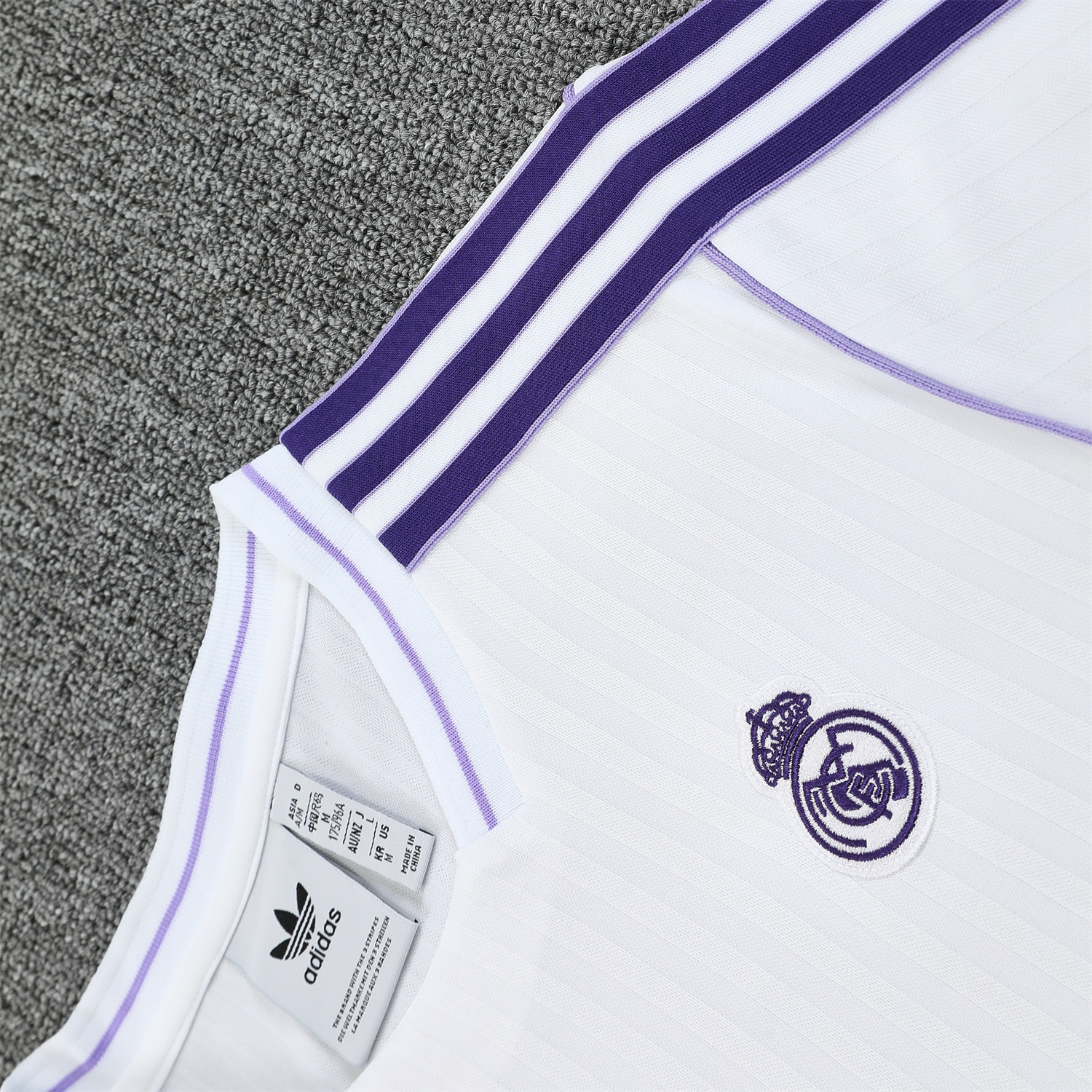 TKH-turbokithub-Real Madrid 25-26 Short-Sleeve Training Set - Purple And White Top & Purple Shorts