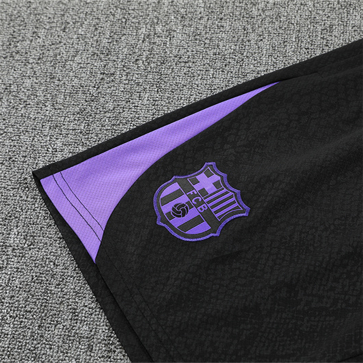 TKH-turbokithub-Barcelona 25-26 X KB Short-Sleeve Training Set - Purple Top & Black Shorts