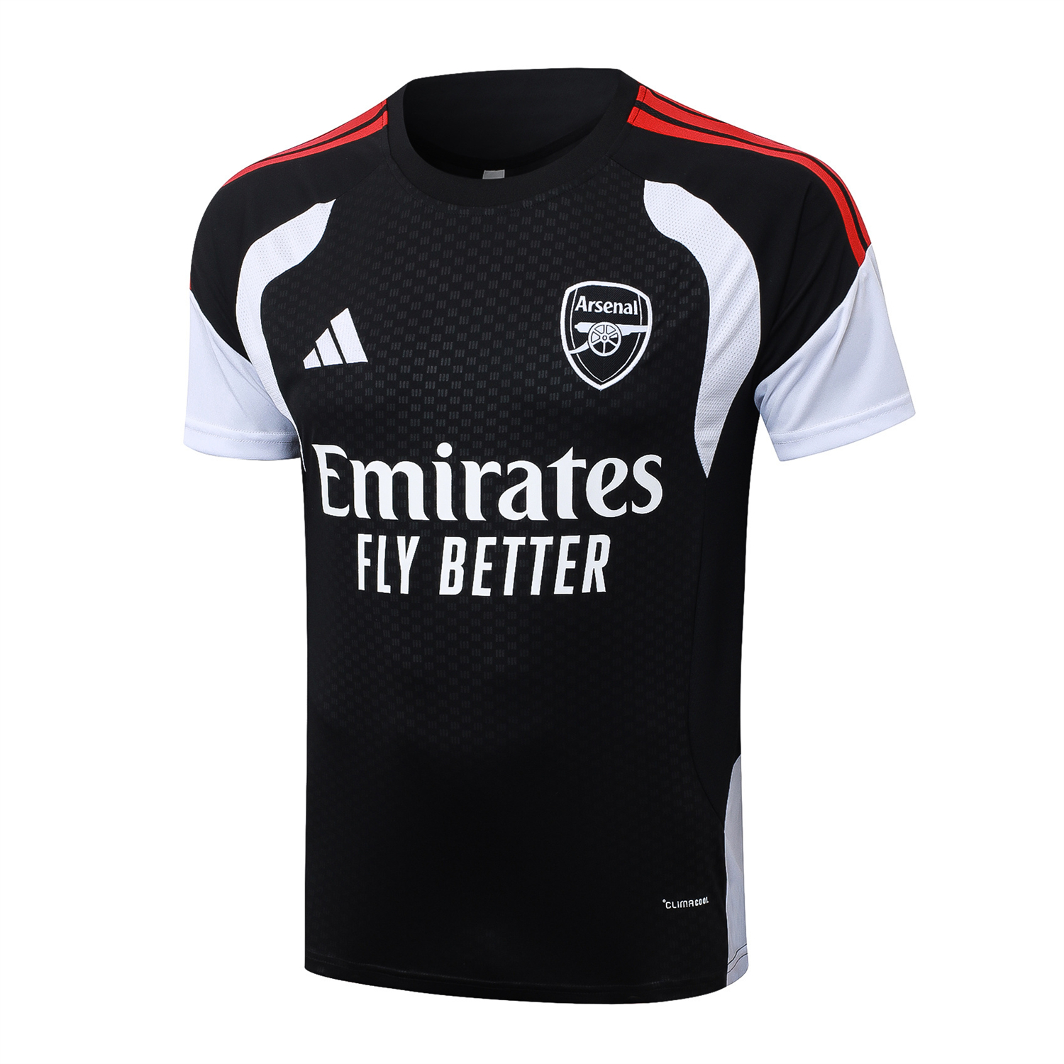 TKH-turbokithub-Arsenal 26-27 Short-Sleeve Training Set - Red Edge Black Top & Shorts
