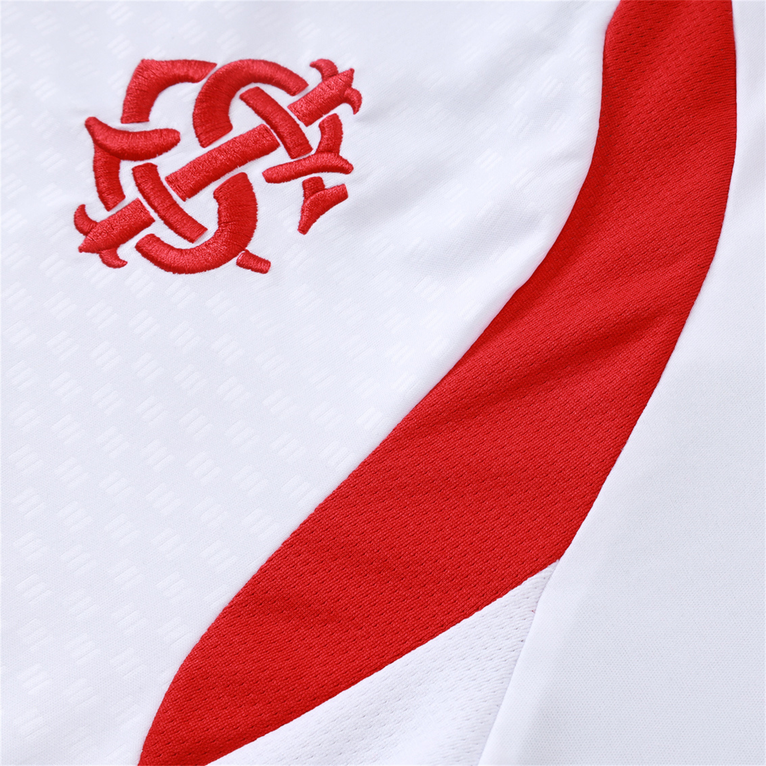 TKH-turbokithub-SC Internacional 2026 Short-Sleeve Training Set - White Top and Red Shorts