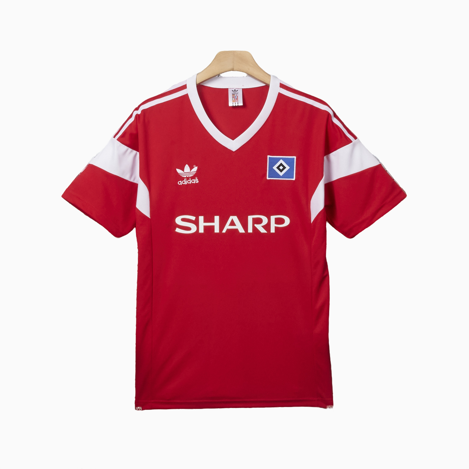 TKH-turbokithub-Retro Hamburger SV 1988 Away Red Jersey