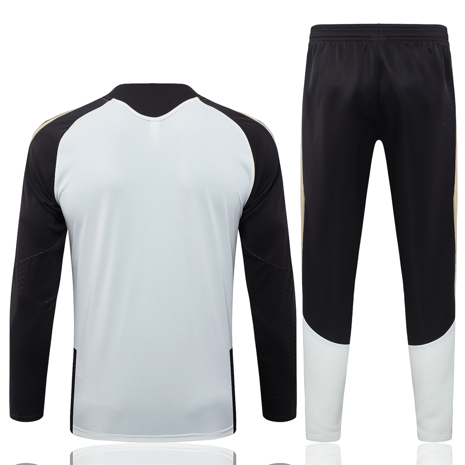 TKH-turbokithub-Flamengo 2026 Long Sleeve Training Set - White Top & Black Pants