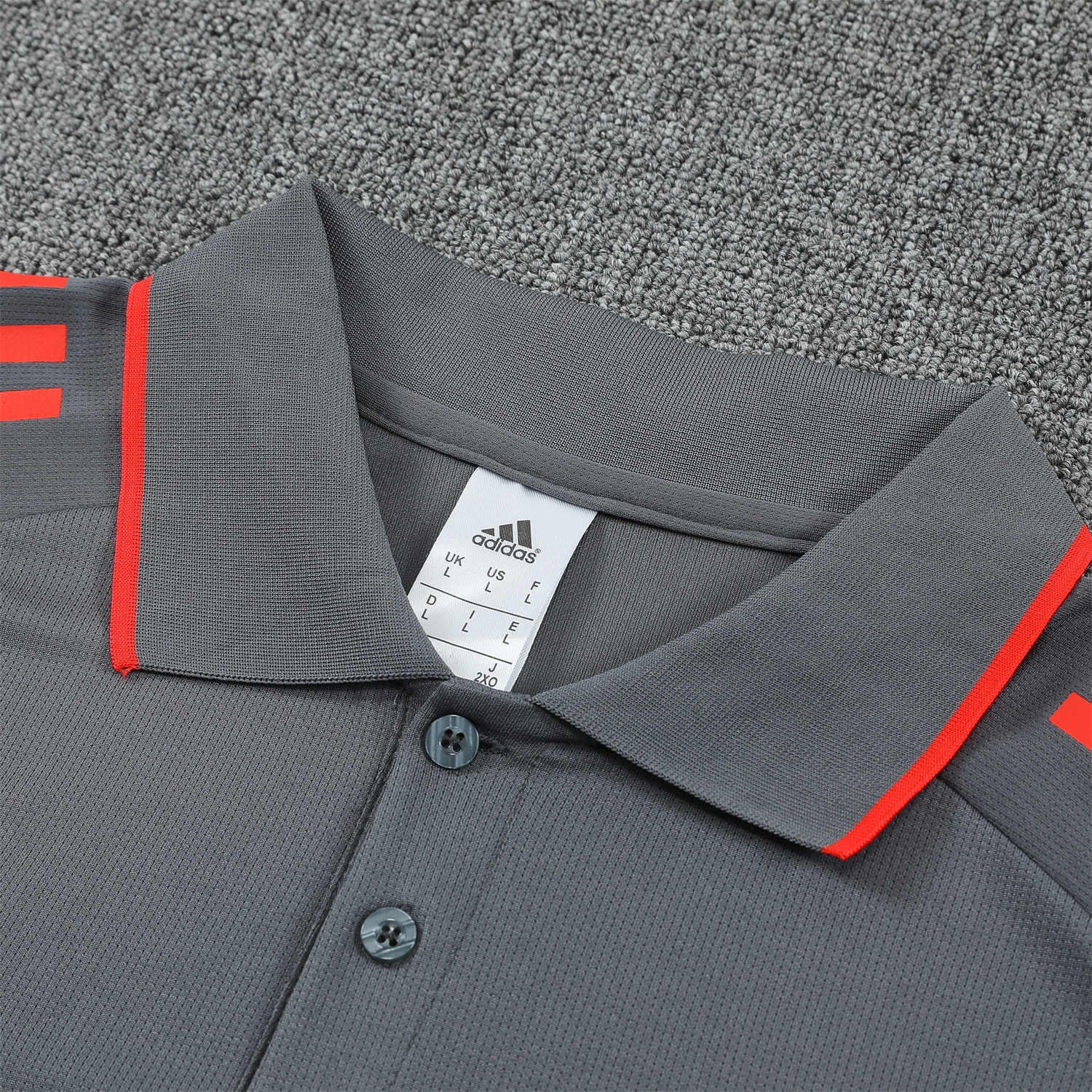 TKH-turbokithub-Bayern Munich 25-26 POLO Short-Sleeve Training Set - Deep Grey With Red Top and Pants